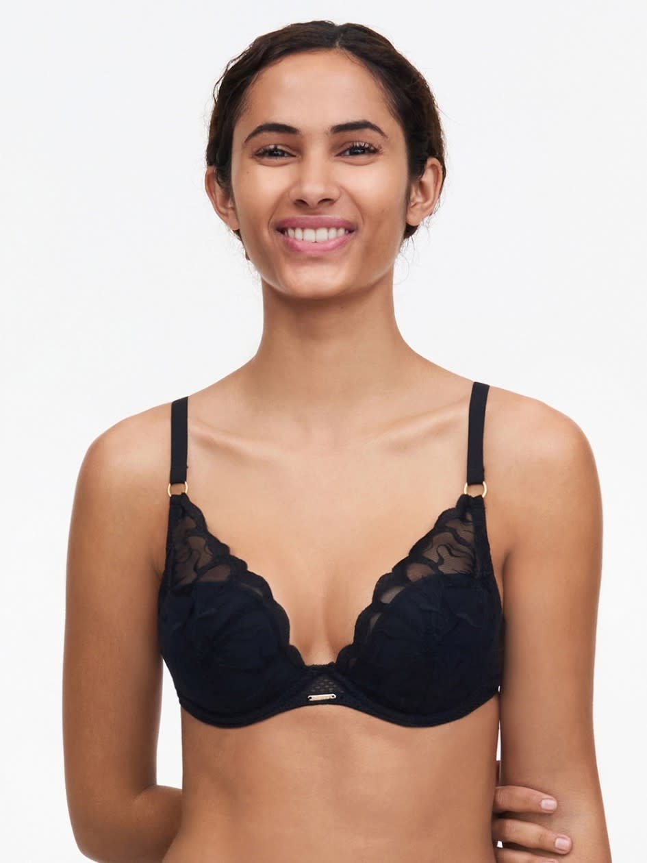 Chantelle Fleurs Lace Plunge Underwire Bra