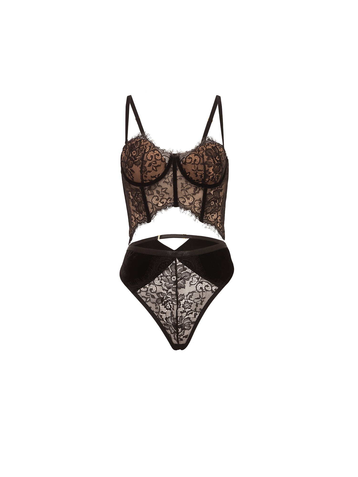 Oh La La Cheri Emery Lace Longline 2pc Fahsion Bra Set