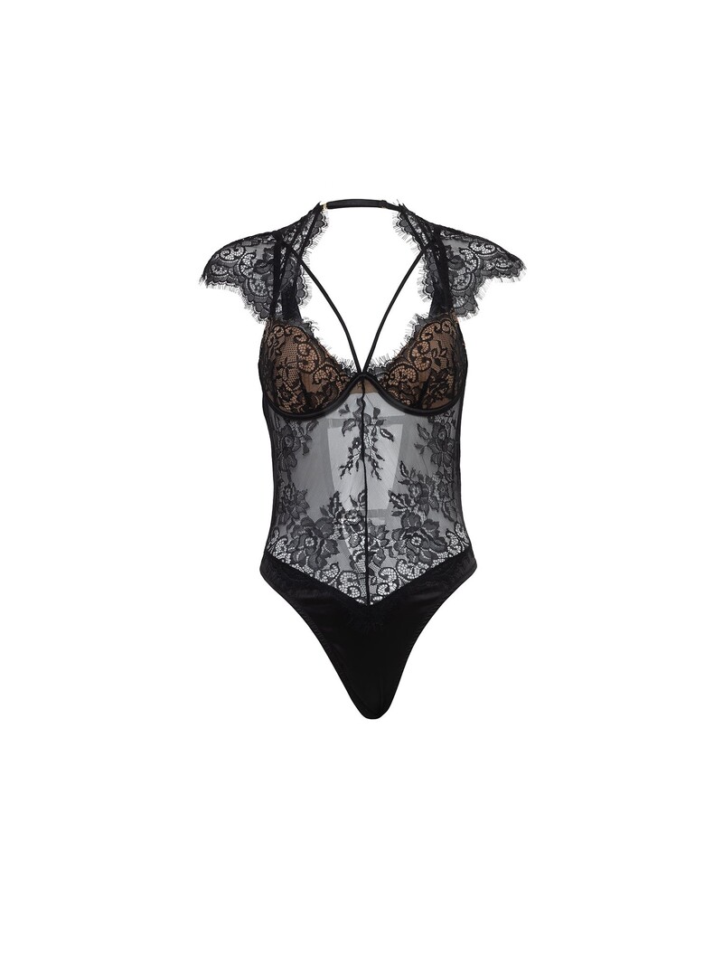 Oh La La Cheri Plus Size Madelyn Lace Cage Fashion Teddy