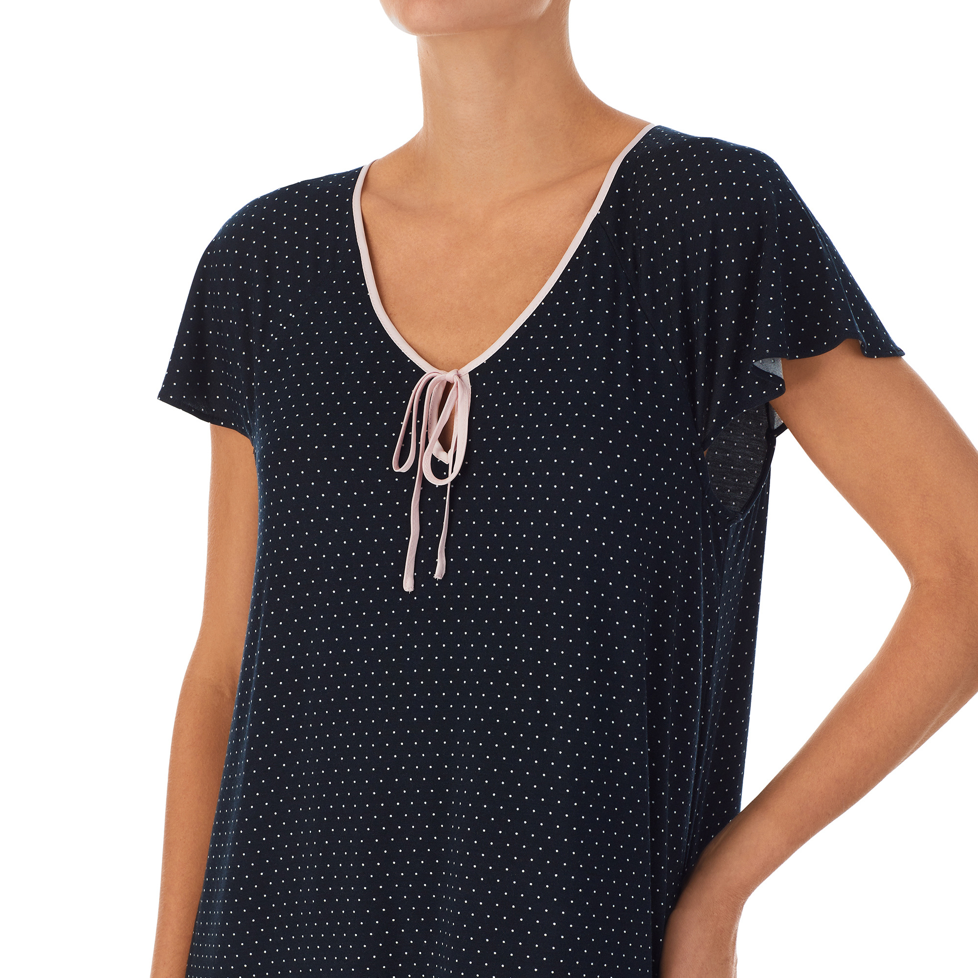 Kate Spade Pin Dot Short Sleeve Jersey Knit Sleepshirt