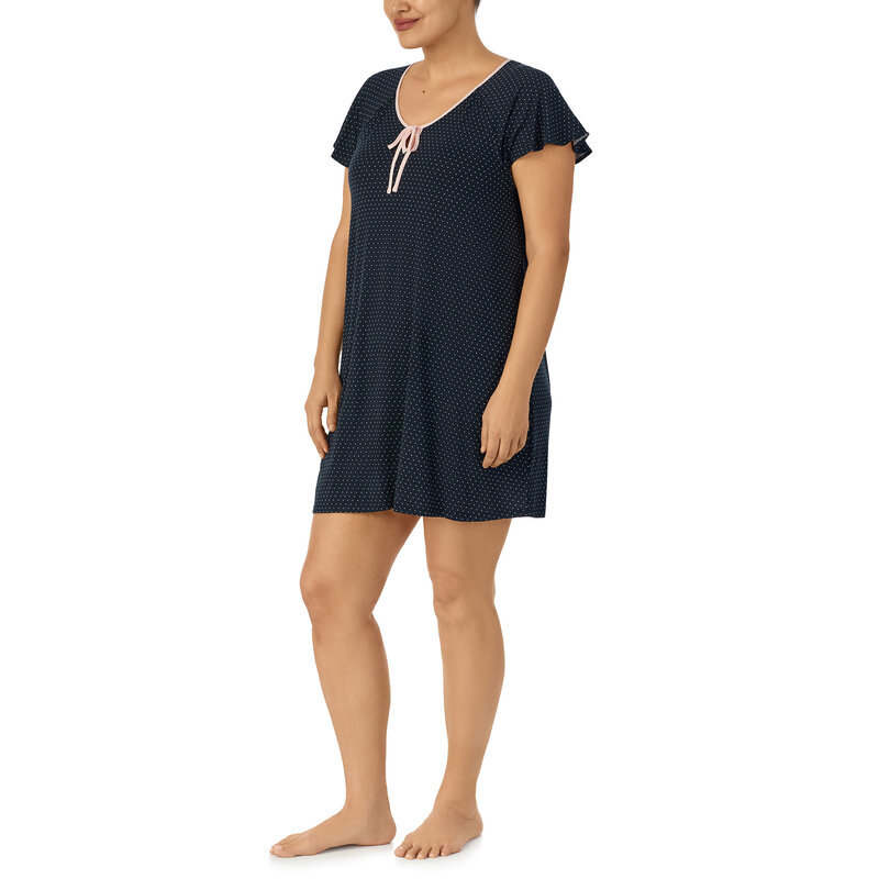 Kate Spade Plus Size Pin Dot Short Sleeve Jersey Knit Sleepshirt