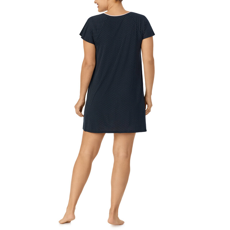 Kate Spade Plus Size Pin Dot Short Sleeve Jersey Knit Sleepshirt