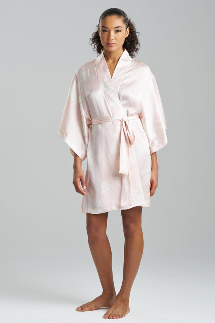 Natori Edit Lily Printed Satin Fashion Icon Wrap