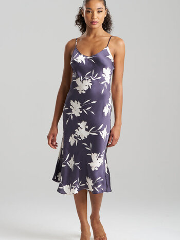Natori Edit Lily Printed Satin Fashion Icon Gown