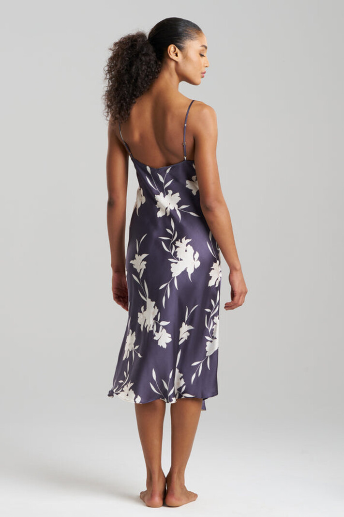 Natori Edit Lily Printed Satin Fashion Icon Gown