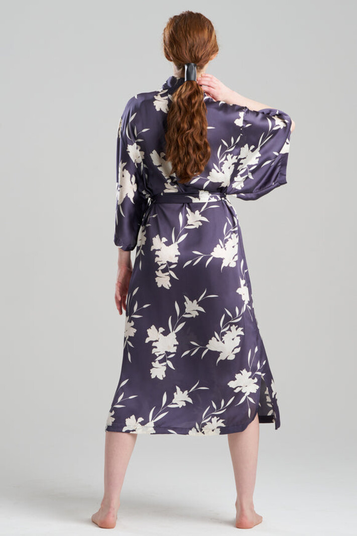 Natori Edit Lily Printed Satin Fashion Icon Robe