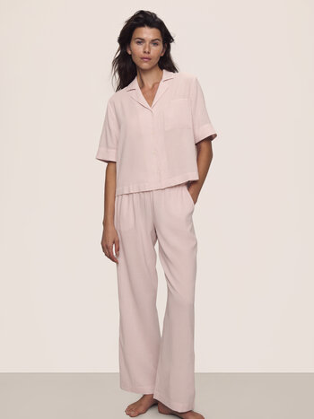 Eberjey Nautico Relaxed Short Sleeve & Pant Fashion PJ Set