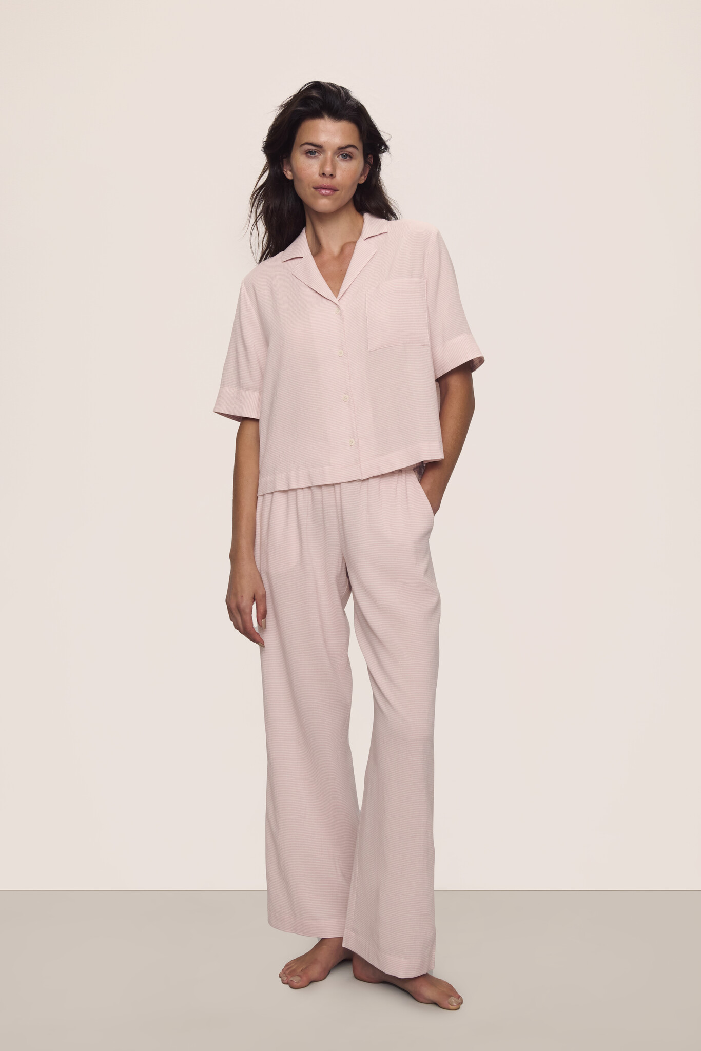 Eberjey Nautico Relaxed Short Sleeve & Pant Fashion PJ Set