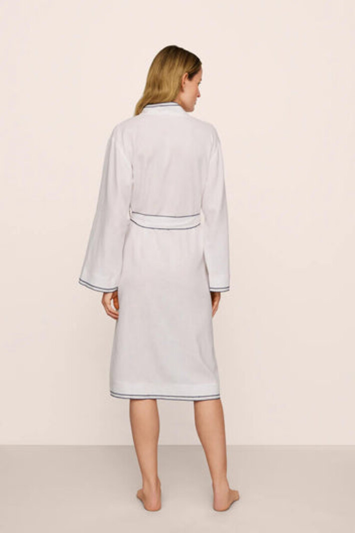 Eberjey Linen Blend Long Sleeve Robe