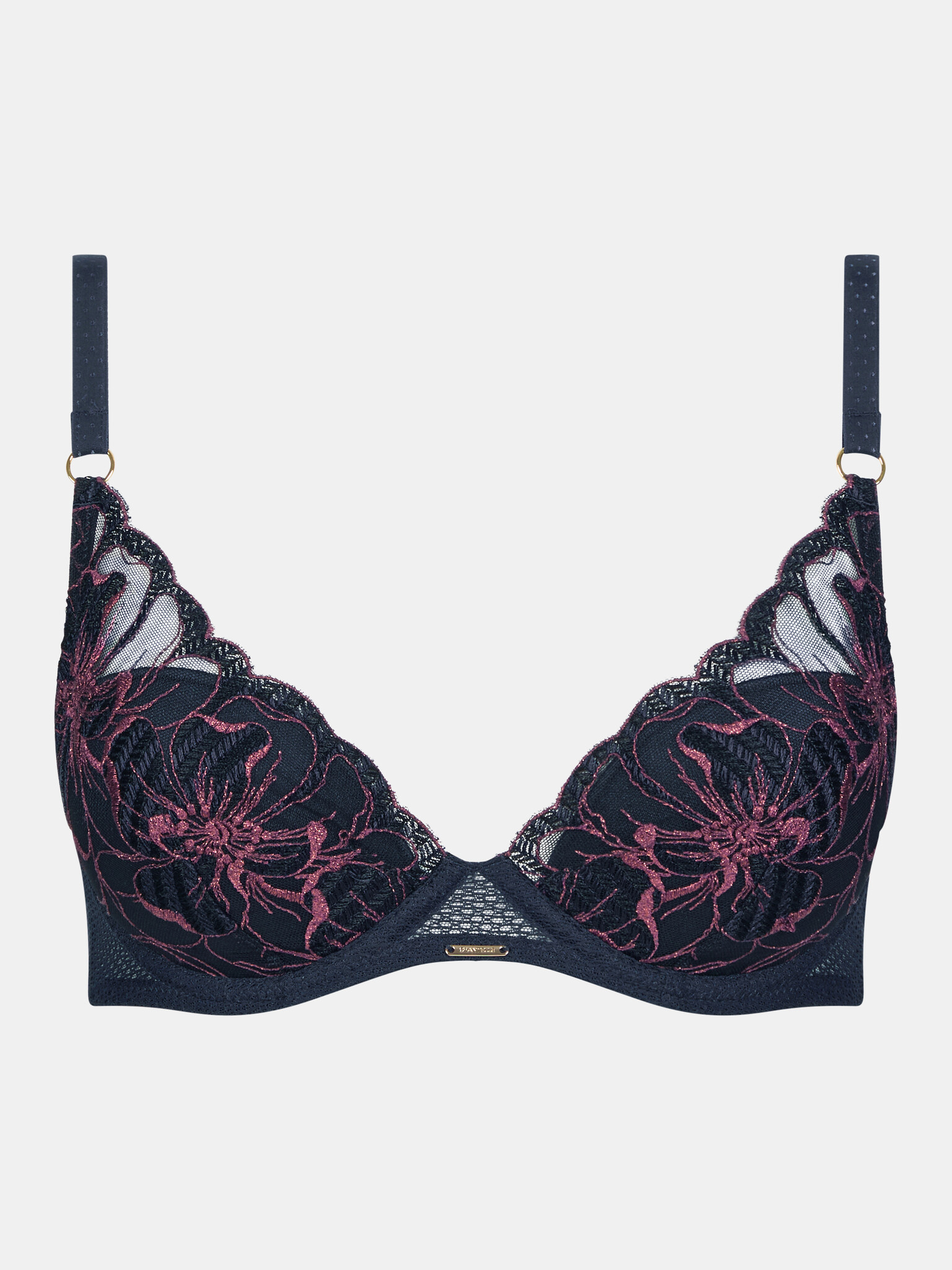 Chantelle Fleurs Signature Lace Plunge Fashion T-Shirt Bra
