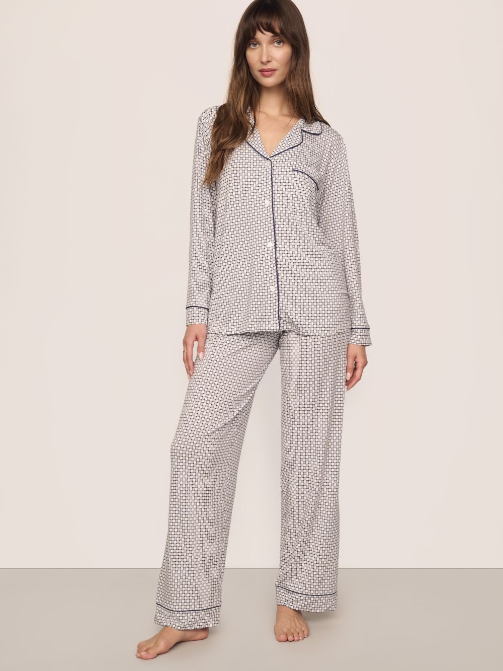 Eberjey Gisele Printed Long Fashion PJ Set