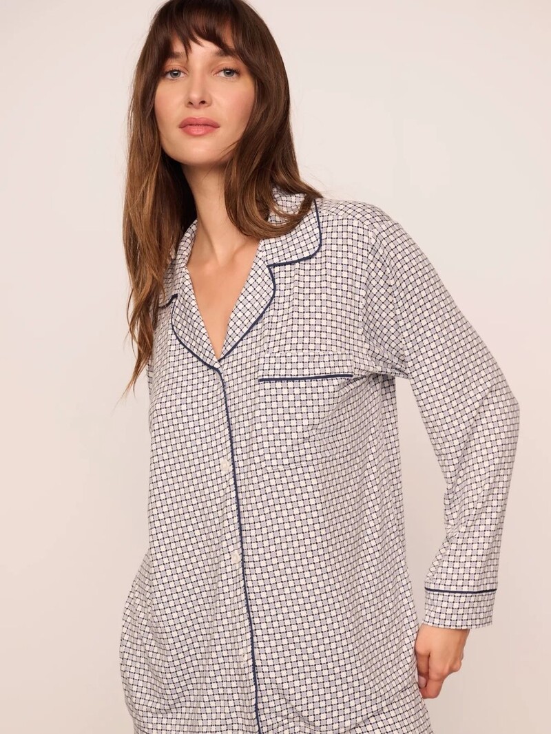 Eberjey Gisele Printed Long Fashion PJ Set
