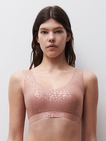 Chantelle SoftStretch Padded V-Neck Leo Shimmer Fashion Bra