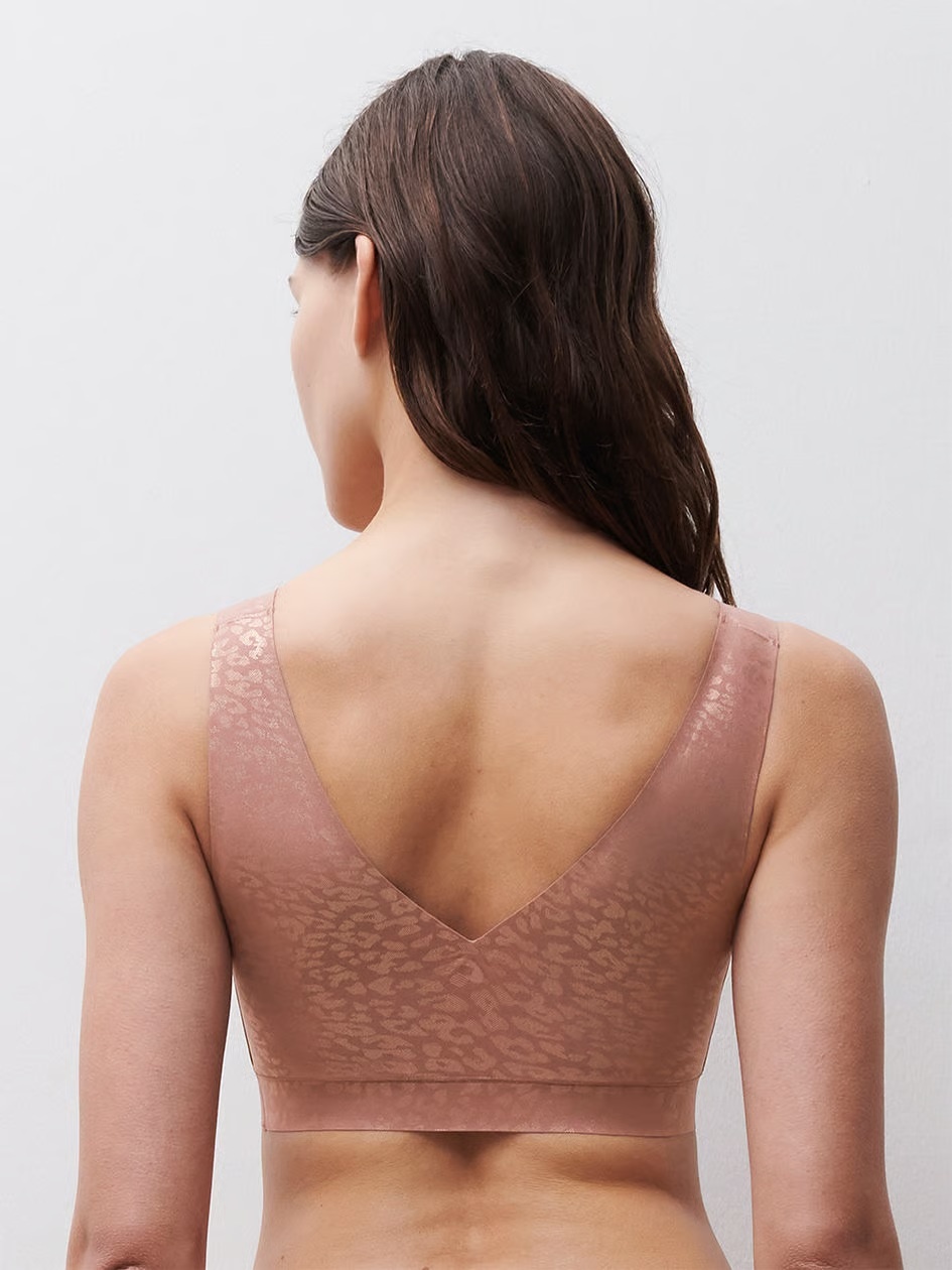 Chantelle SoftStretch Padded V-Neck Leo Shimmer Fashion Bra