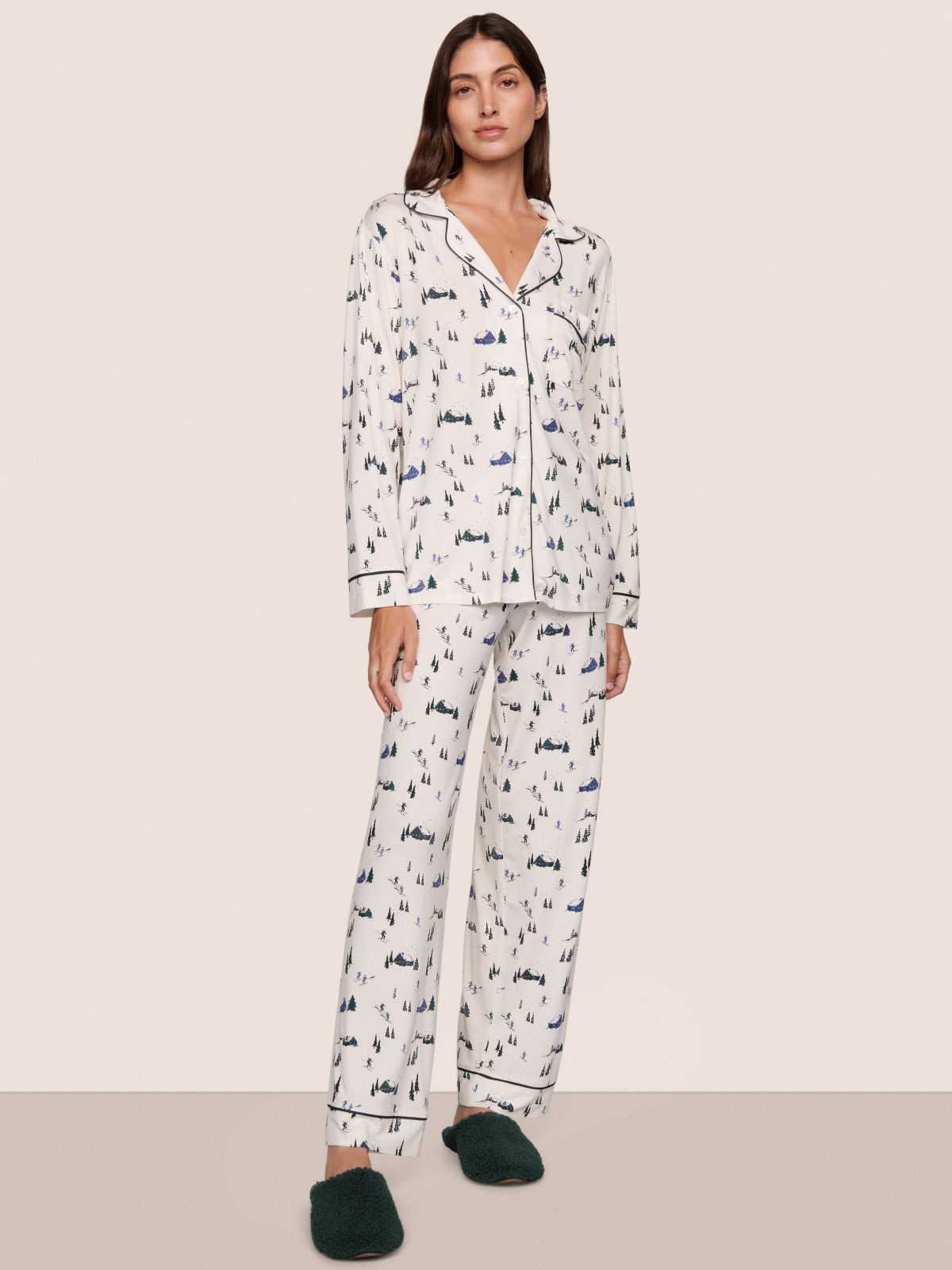 Eberjey Gisele Printed Long Fashion PJ Set