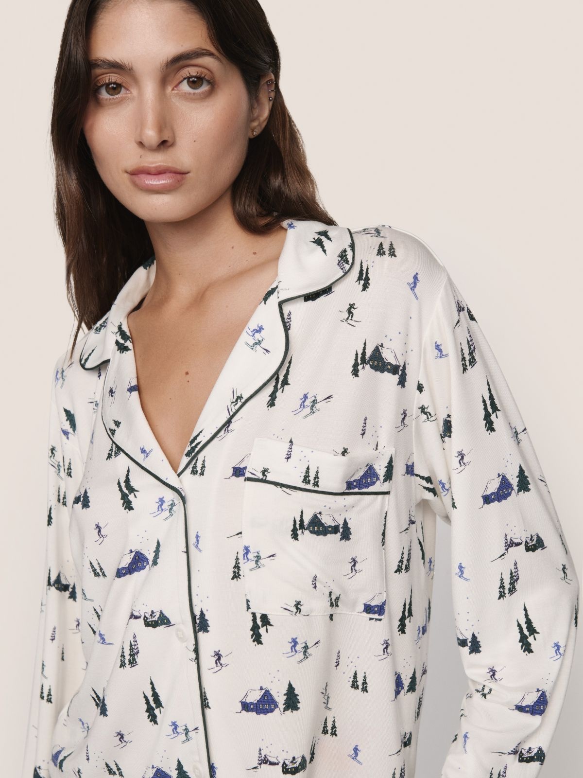 Eberjey Gisele Printed Long Fashion PJ Set