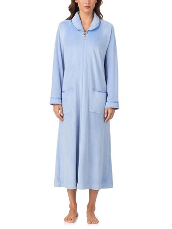 Eileen West Lux Velour Long Zip Fashion Robe