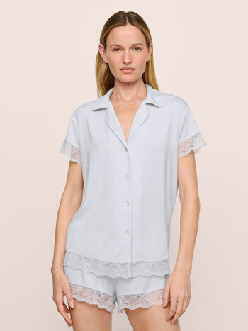 Eberjey Malou TENCEL™ Modal Short PJ Set - Ice Blue