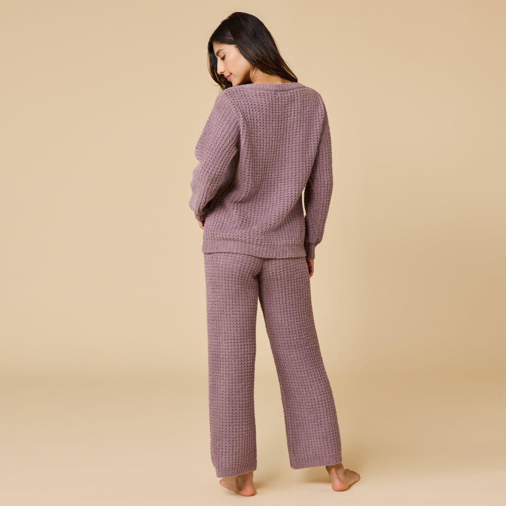 Softies Waffle Marshmallow Boatneck Lounge Set