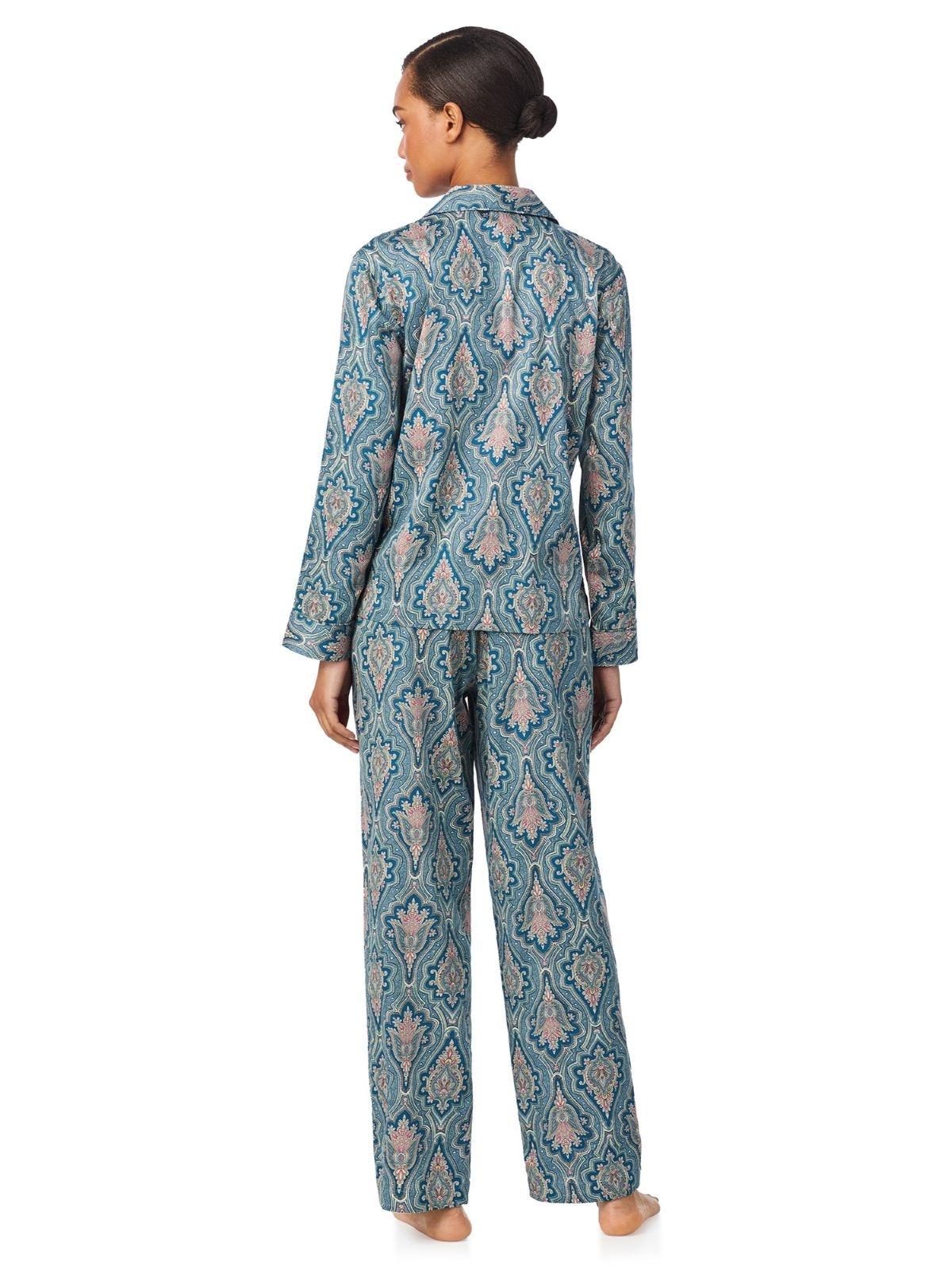 Ralph Lauren Classic Woven Long Sleeve Notch Collar Pajama Set