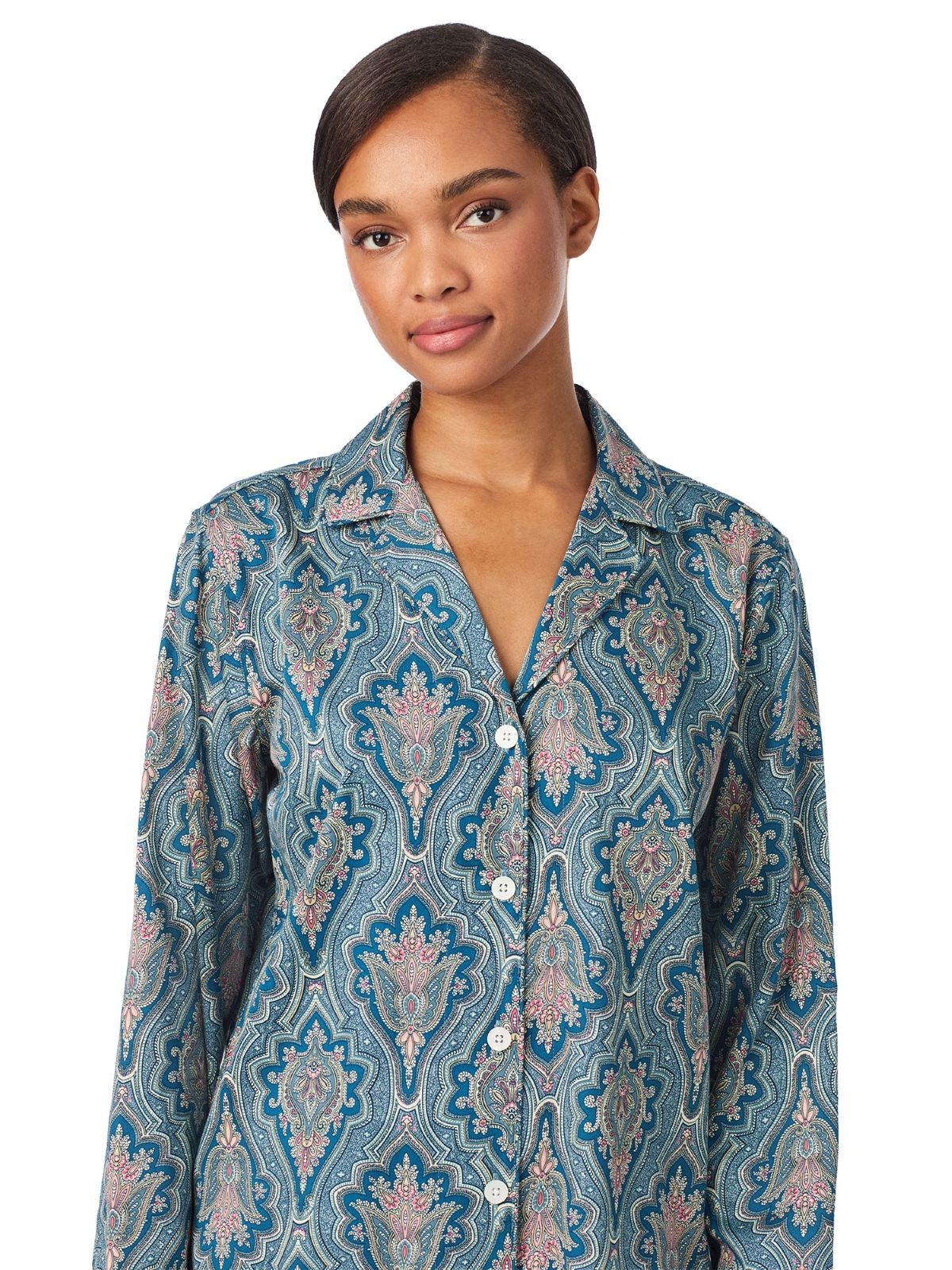 Ralph Lauren Classic Woven Long Sleeve Notch Collar Pajama Set