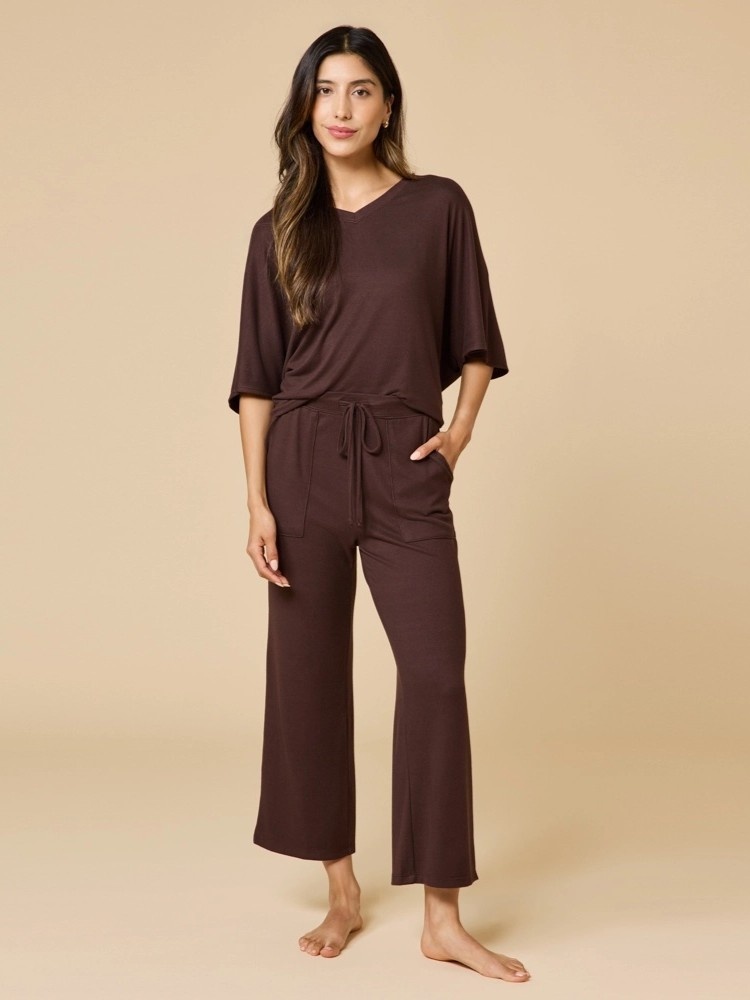 Softies Dream Relaxed V-Neck & Capri Lounge Set main image 1