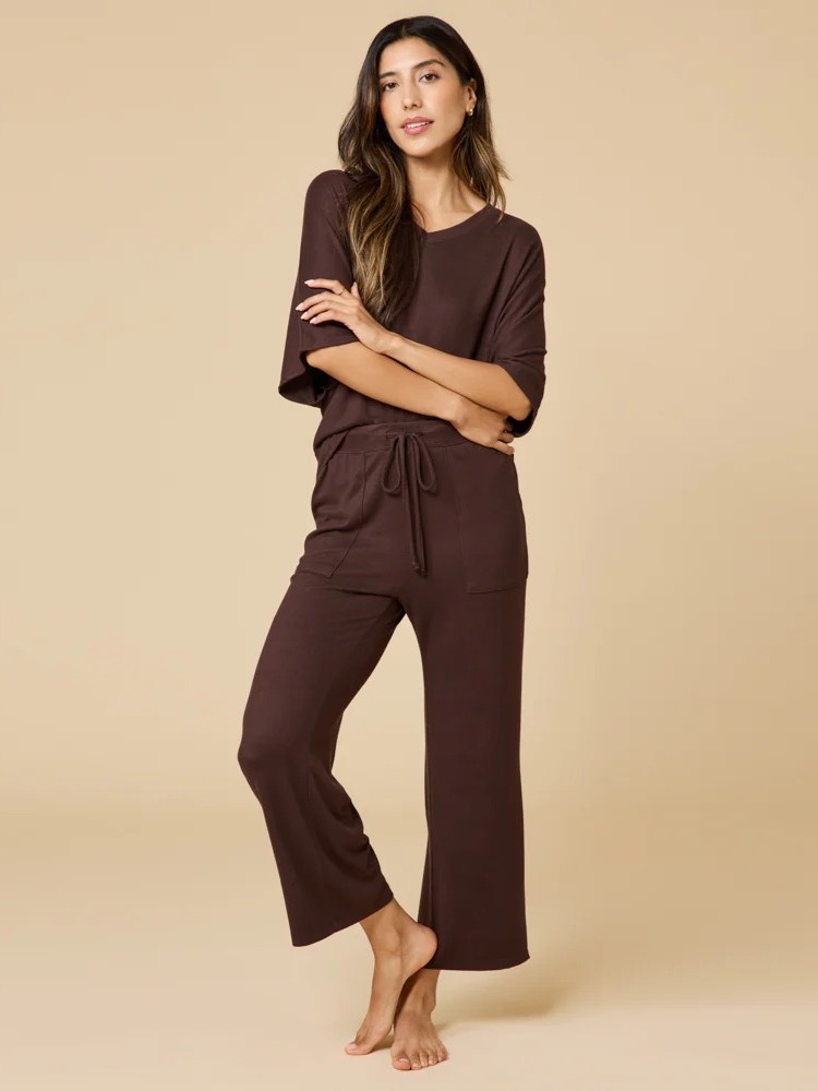 Softies Dream Relaxed V-Neck with Capri Pant Lounge Set