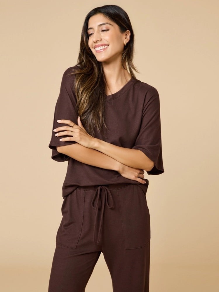 Softies Dream Relaxed V-Neck with Capri Pant Lounge Set