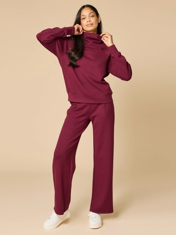 Softies DreamTech Mock Neck with Pleated Pant Lounge Set