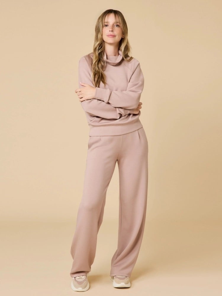 Softies DreamTech Mock Neck with Pleated Pant Lounge Set
