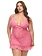Oh La La Cheri Plus Size Valentine Lace and Bow Fashion Babydoll