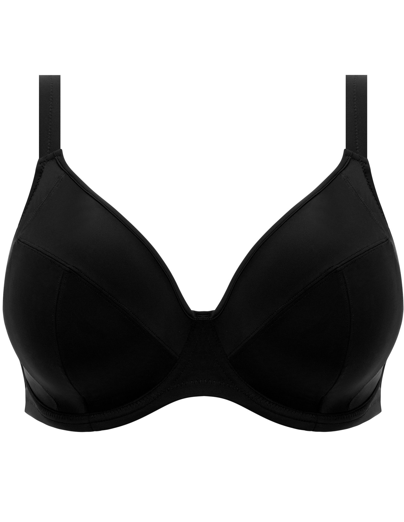 Elomi Swim Essentials Plunge Underwire Bikini Top - Black