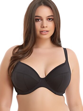 Elomi Swim Essentials Plunge Underwire Bikini Top - Black