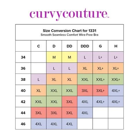 Curvy Couture Smooth Seamless Comfort Wireless Fashion Bra