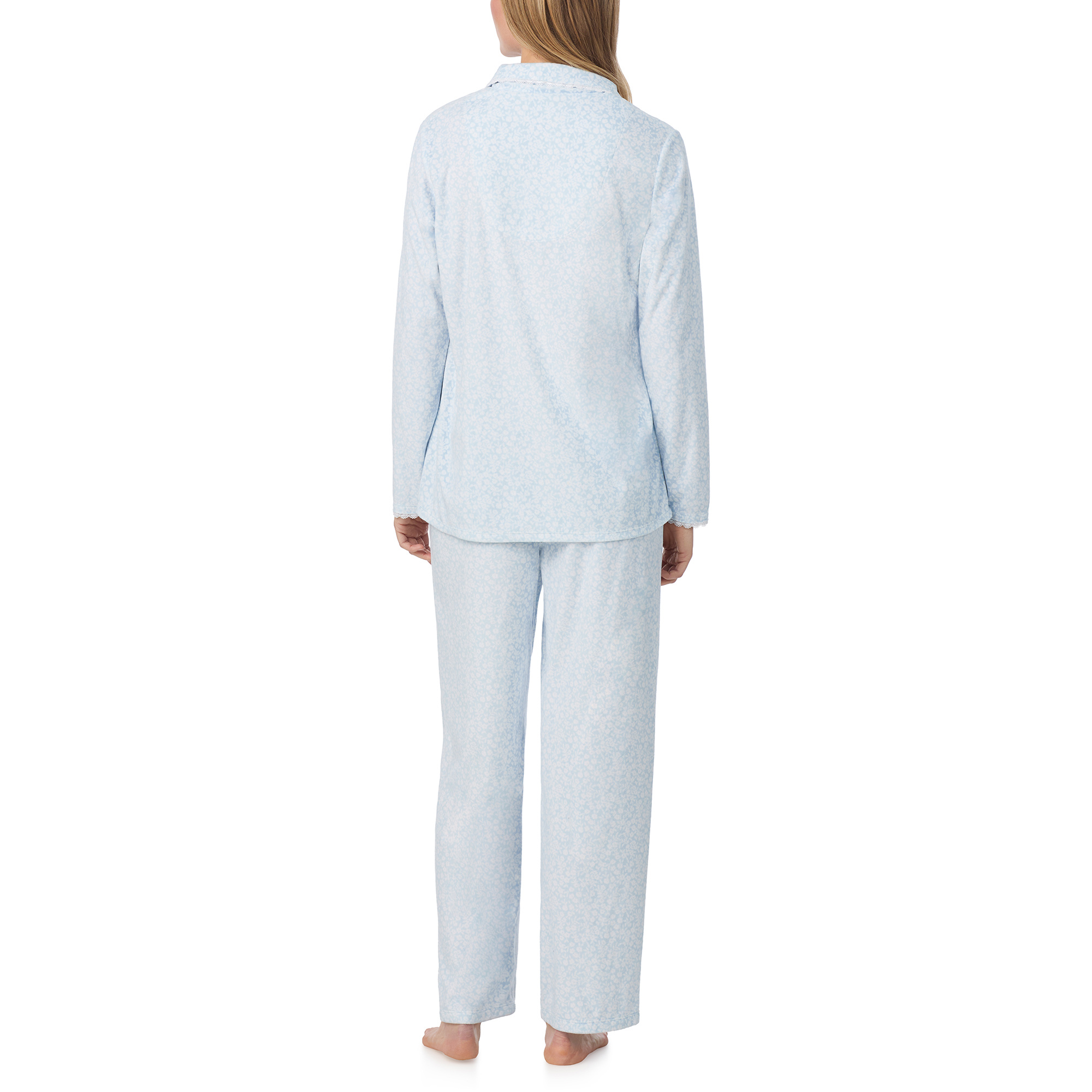 Eileen West Dream Fleece Notch Collar Long Fashion PJ Set