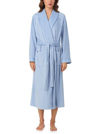 Eileen West Lux Velour Long Wrap Robe