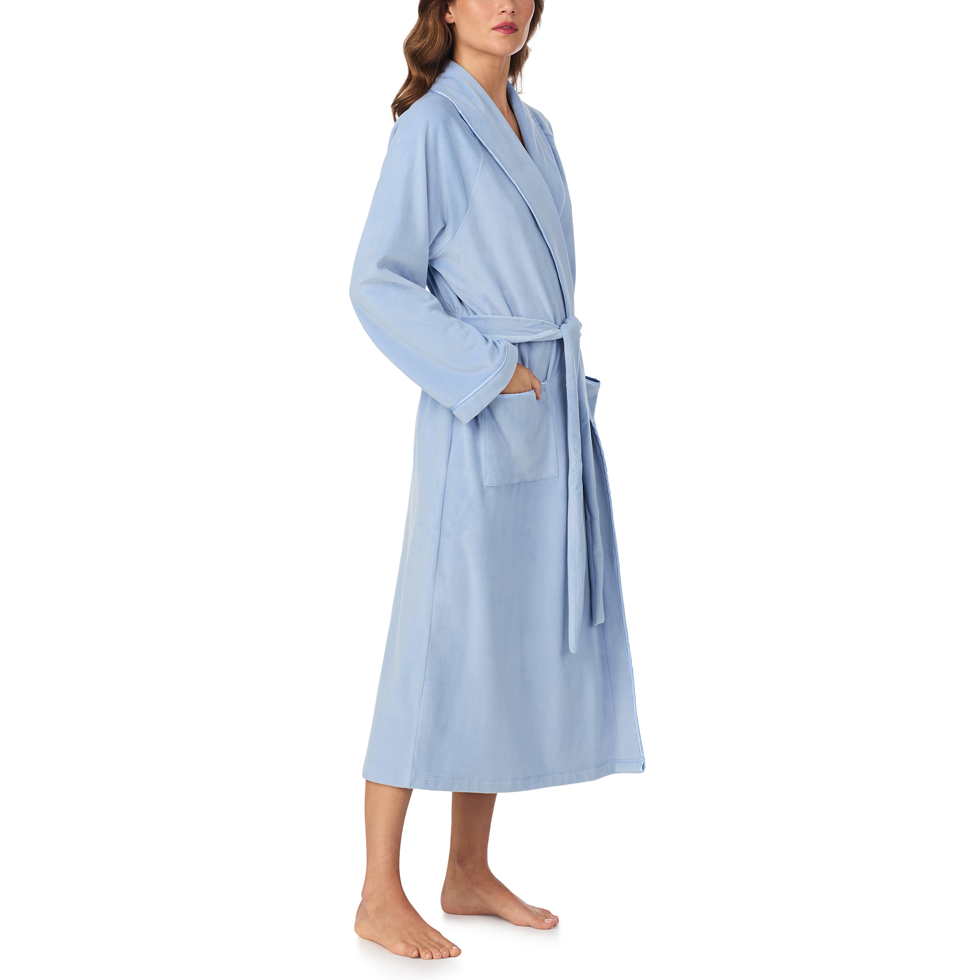 Eileen West Lux Velour Long Wrap Robe