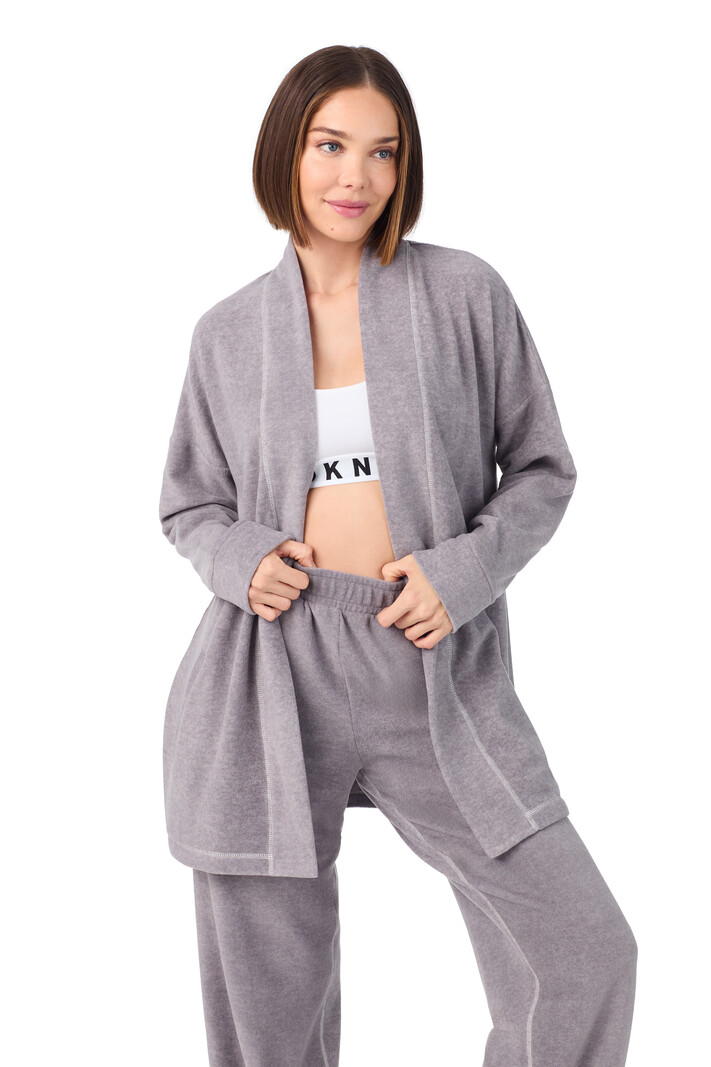 DKNY Let's Get Cozy Long Sleeve Layer & Pant Lounge Set - Allure