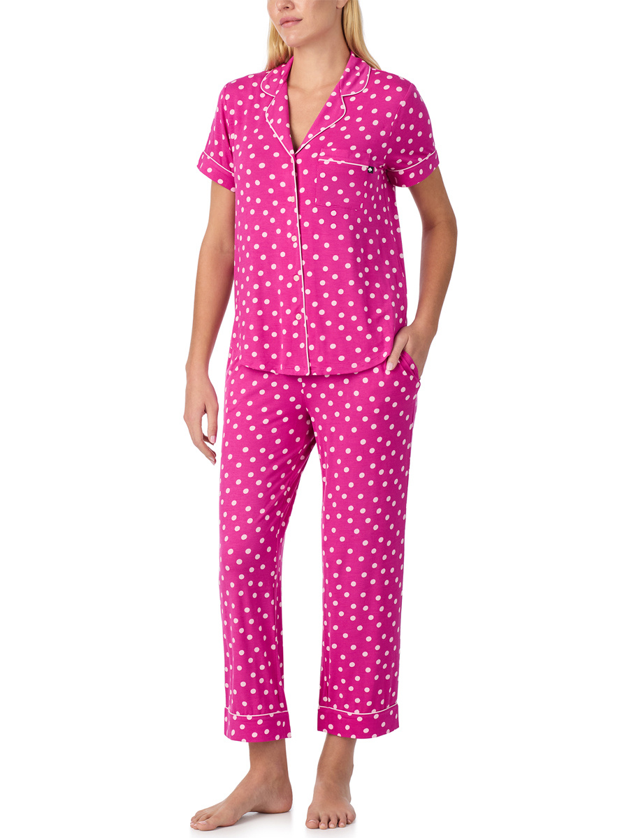 Kate Spade Printed Short Sleeve Cropped Fashion PJs