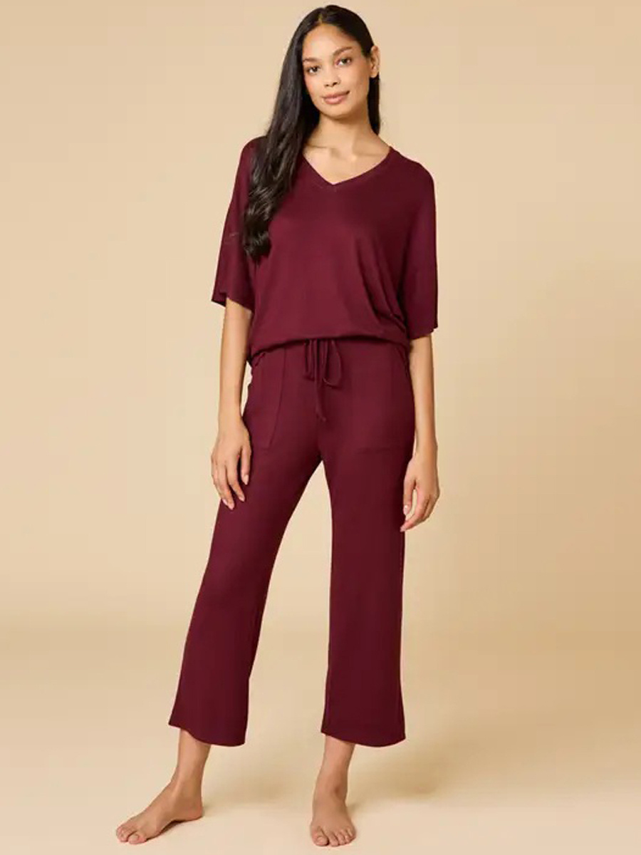 Softies Dream Relaxed V-Neck with Capri Pant Lounge Set
