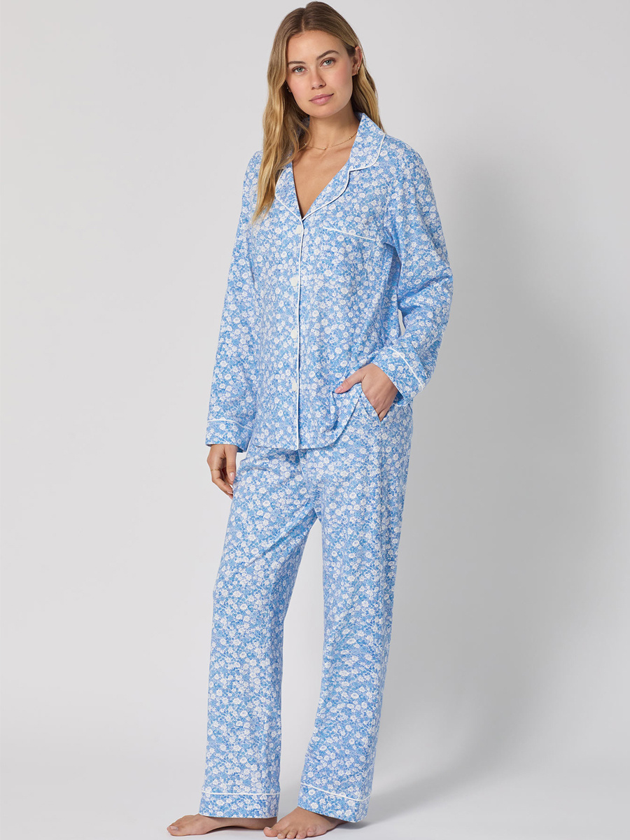 Bed Head Something Blue Long Sleeve Classic Stretch Jersey PJ Set