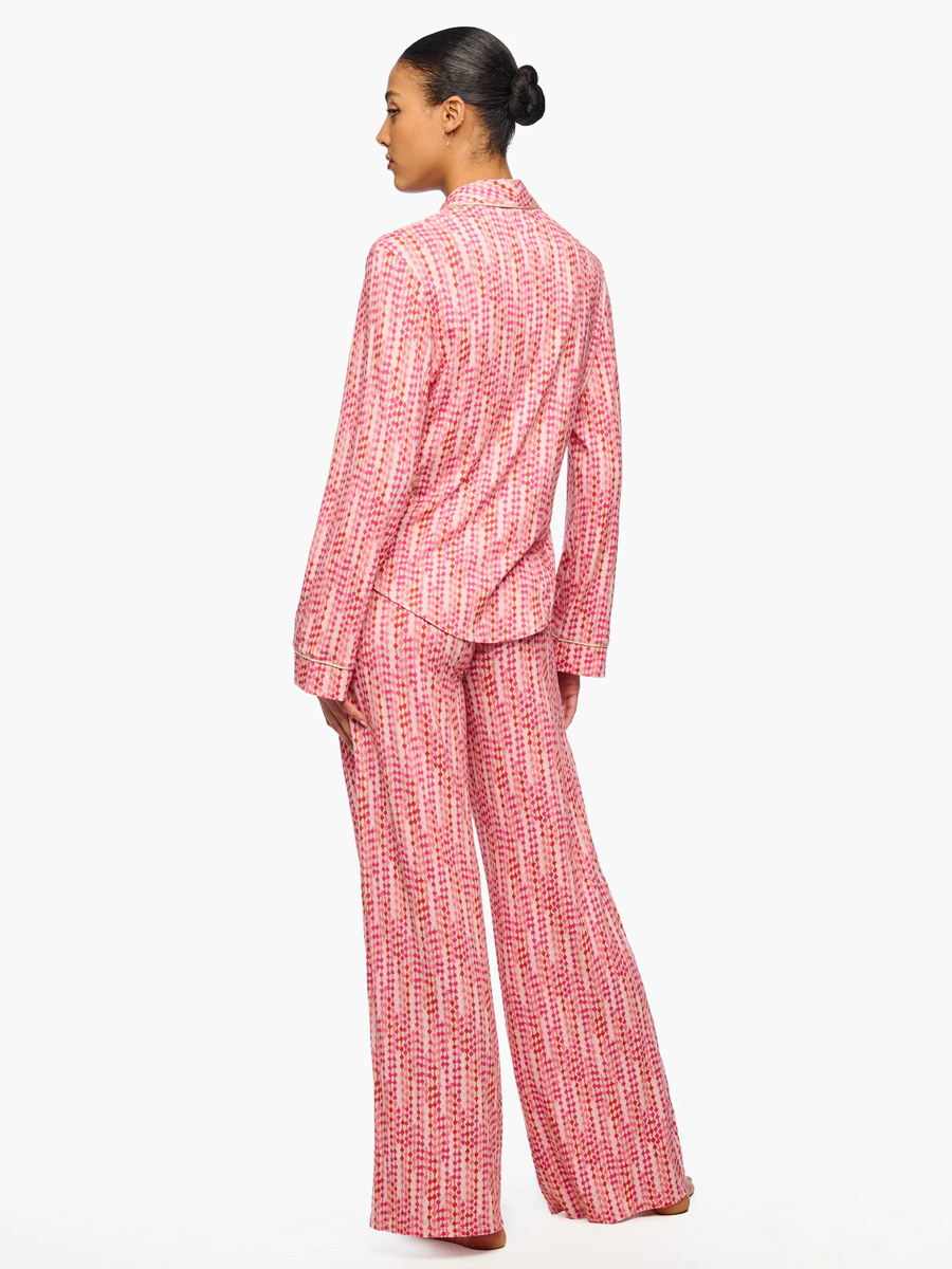 Cosabella Pima Lusso Printed Long Sleeve & Pant Fashion Pajama Set