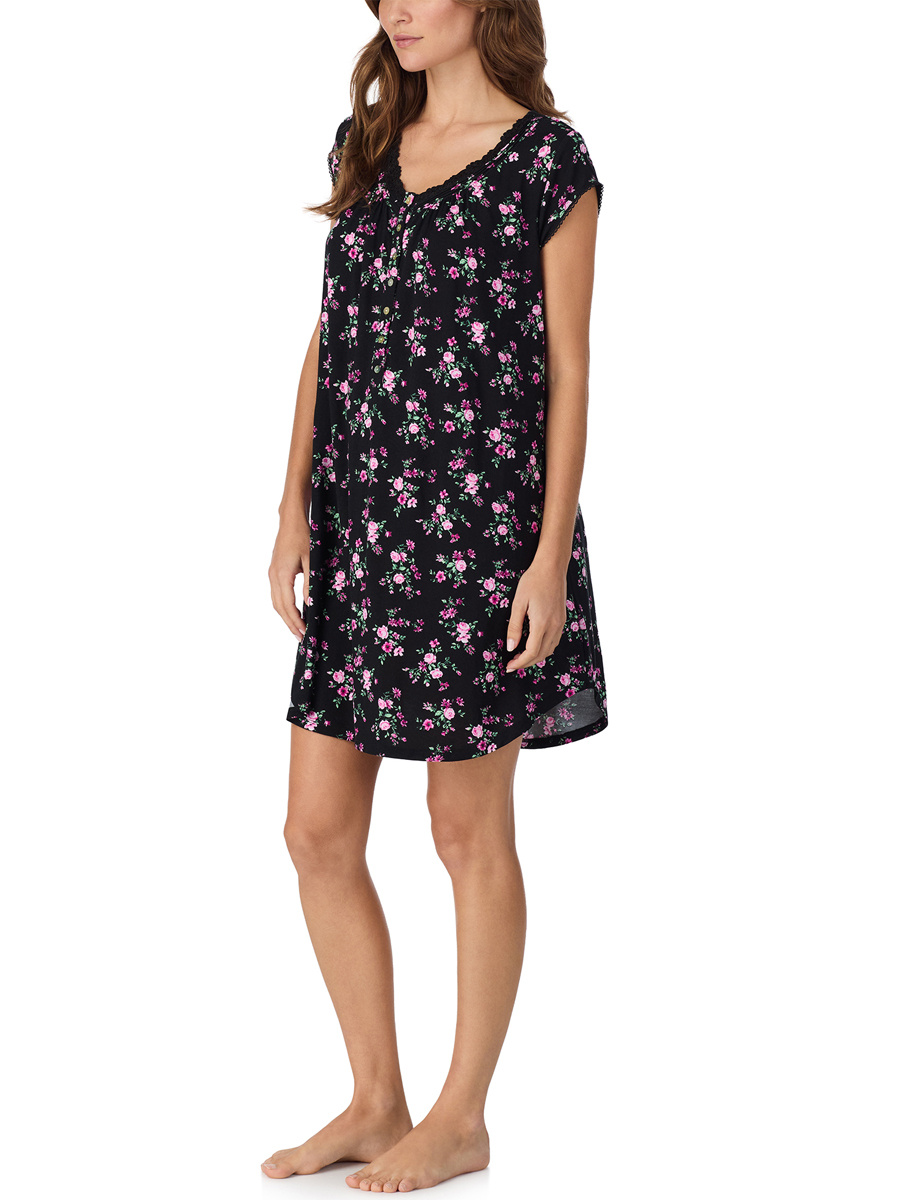 Eileen West Cap Sleeve Fashion Nightshirt