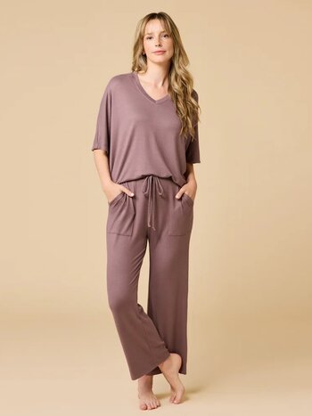 Softies Dream Relaxed V-Neck with Capri Pant Lounge Set