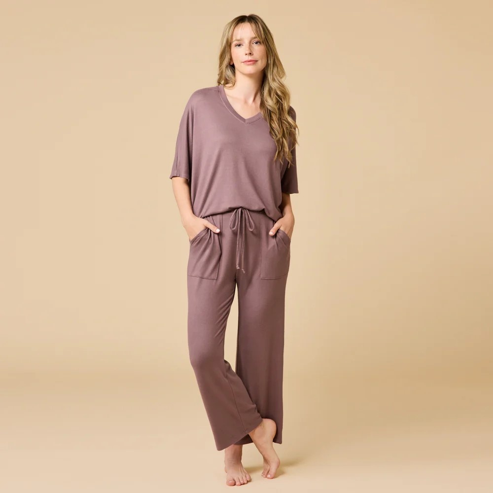 Softies Dream Relaxed V-Neck with Capri Pant Lounge Set