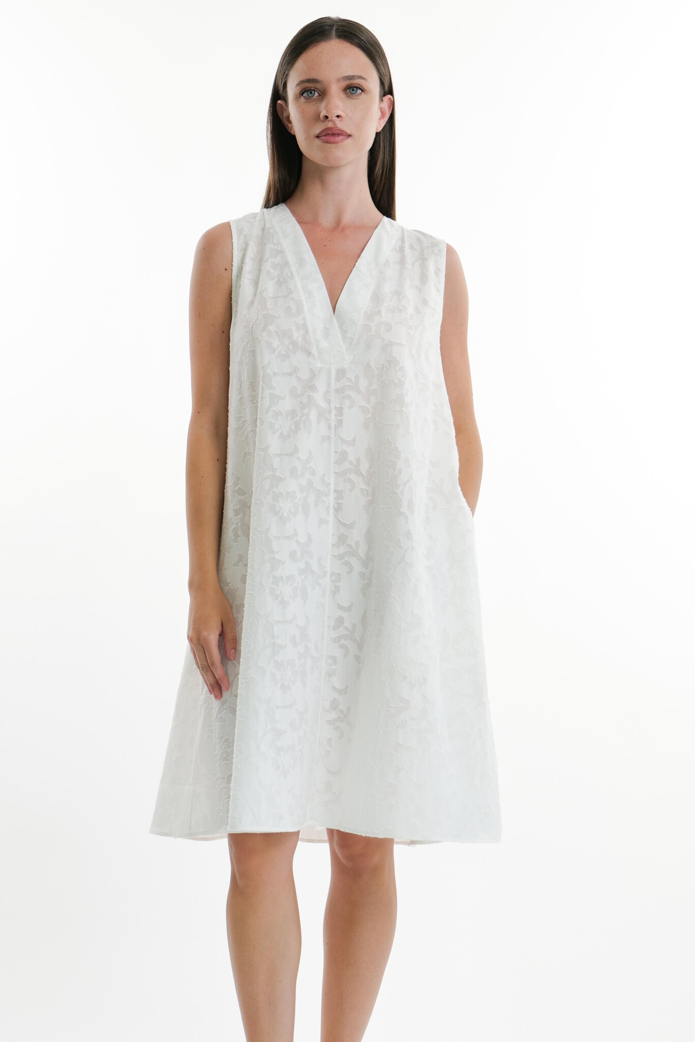 Verdiani Cotton Jacquard Dress Coverup