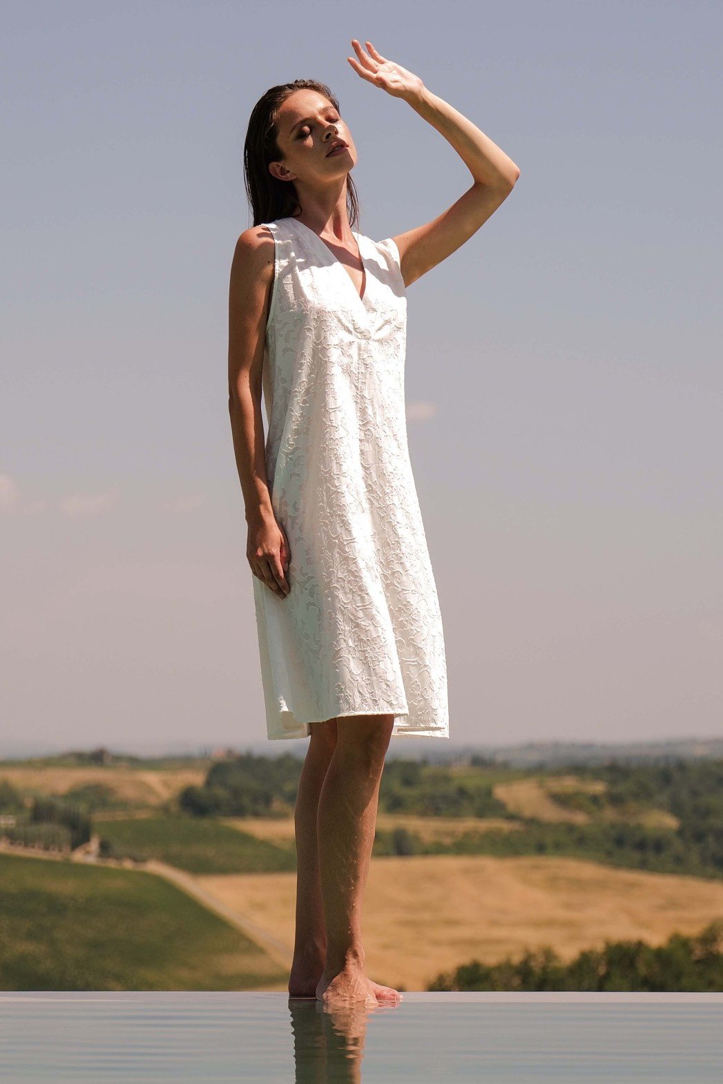 Verdiani Cotton Jacquard Dress Coverup