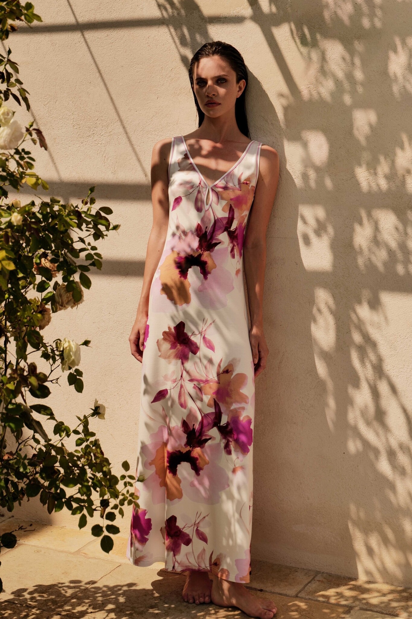 Verdiani Floral Print Fashion Nightdress