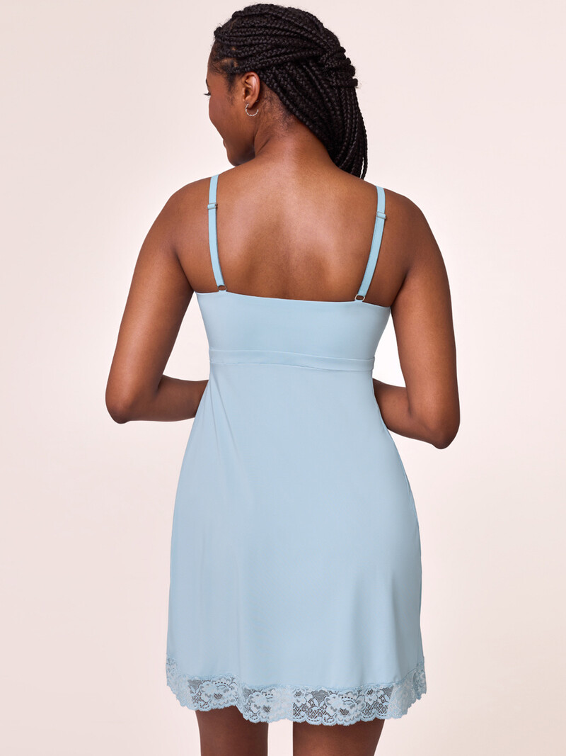 support for backless dress Connie's No BRA NEEDED Summertime Backless PENCIL Midi (EXCLUSIVE) Double Fabric SUPPORT, Made in the USA M / RED White main image 1