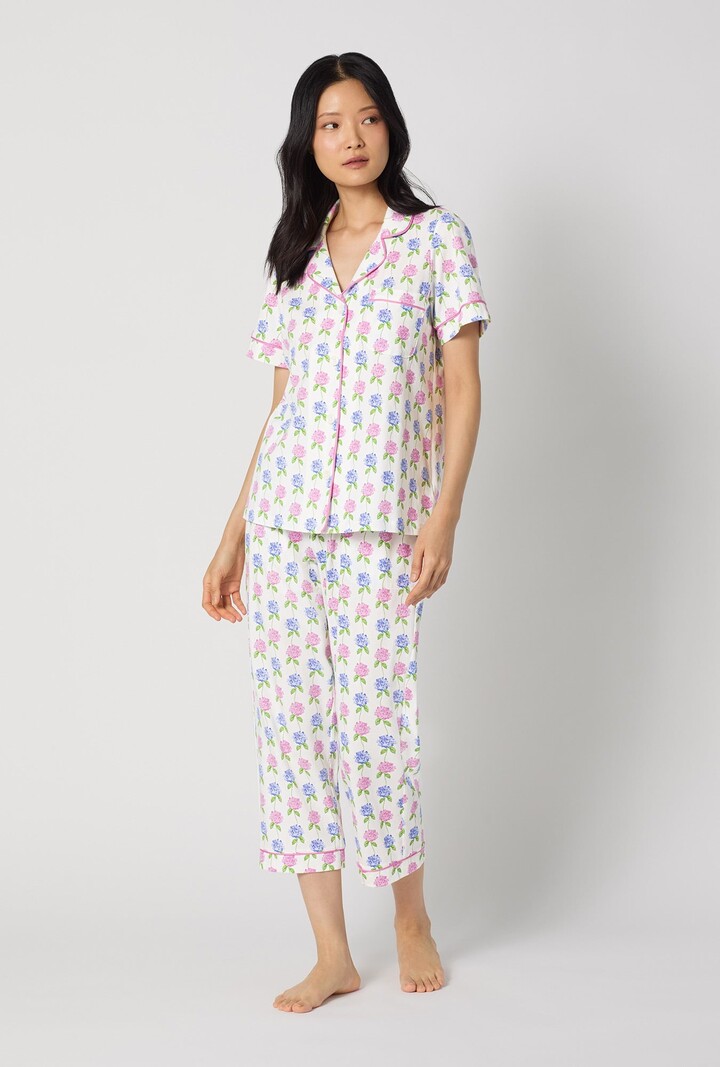 トップス Pj Bed Head BH270178 Cottage Parlor Classic Stretch Cropped PJ Set